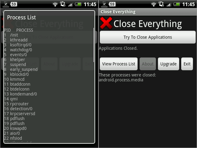Close Everything - менеджер процессов Close Everything - менеджер процессов