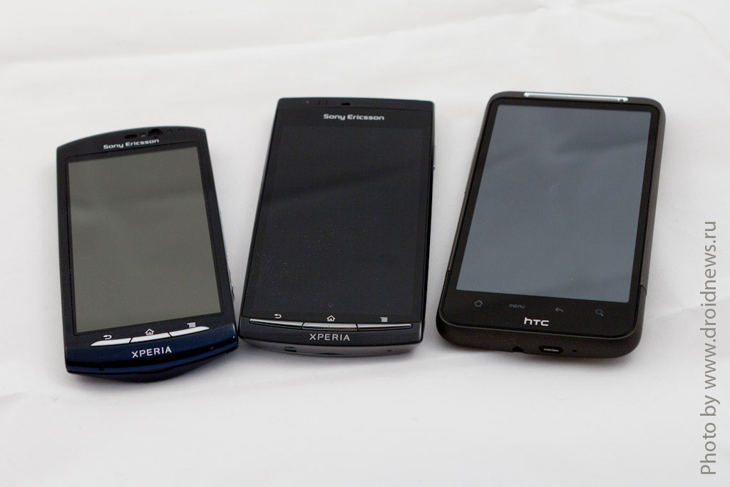 Для сравнения: Xperia Neo, Xperia Arc, Desire HD