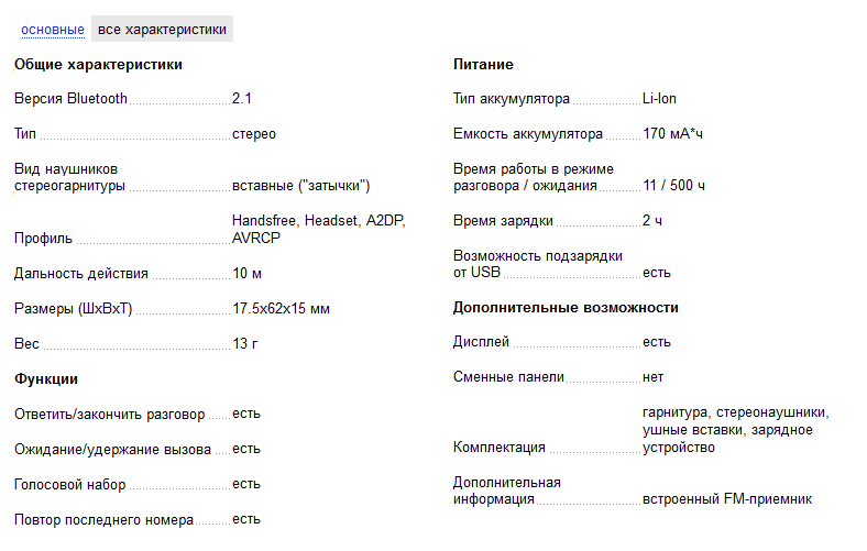 Технические характеристики SE MW600