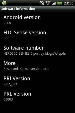 Sense 3.5 на HTC Hero Sense 3.5 на HTC Hero