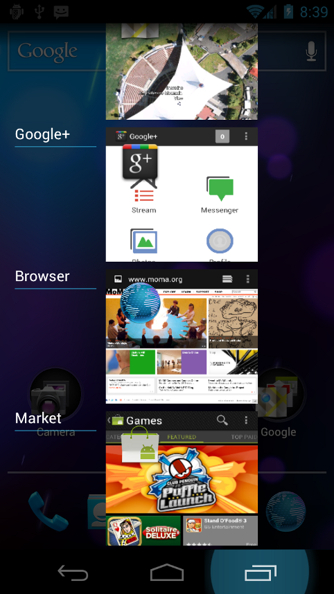 Многозадачность в Android 4.0 Многозадачность в Android 4.0