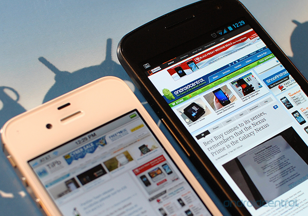 Galaxy Nexus vs iPhone 4s