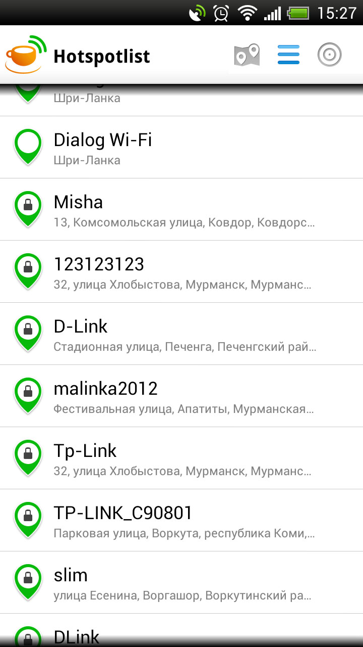 Hotspotlist
