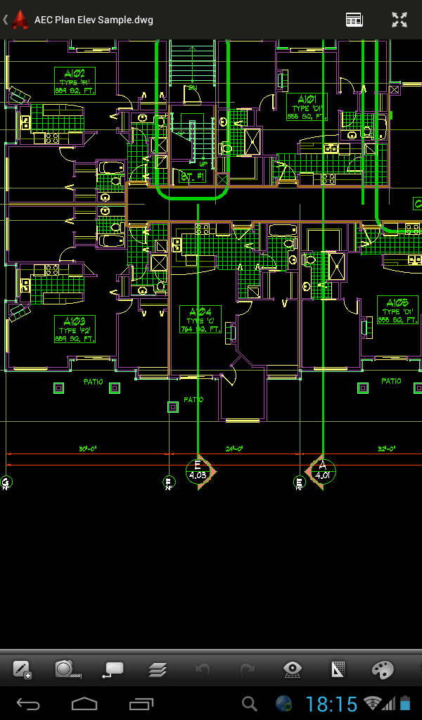 AutoCad 360 на Huawei MediaPad Lite II
