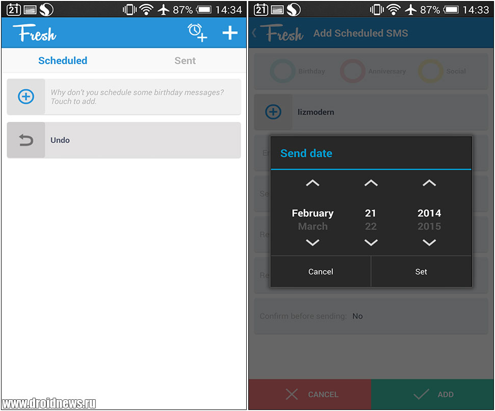 SMS Scheduler Fresh