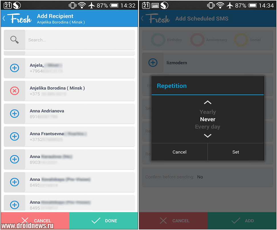 SMS Scheduler Fresh