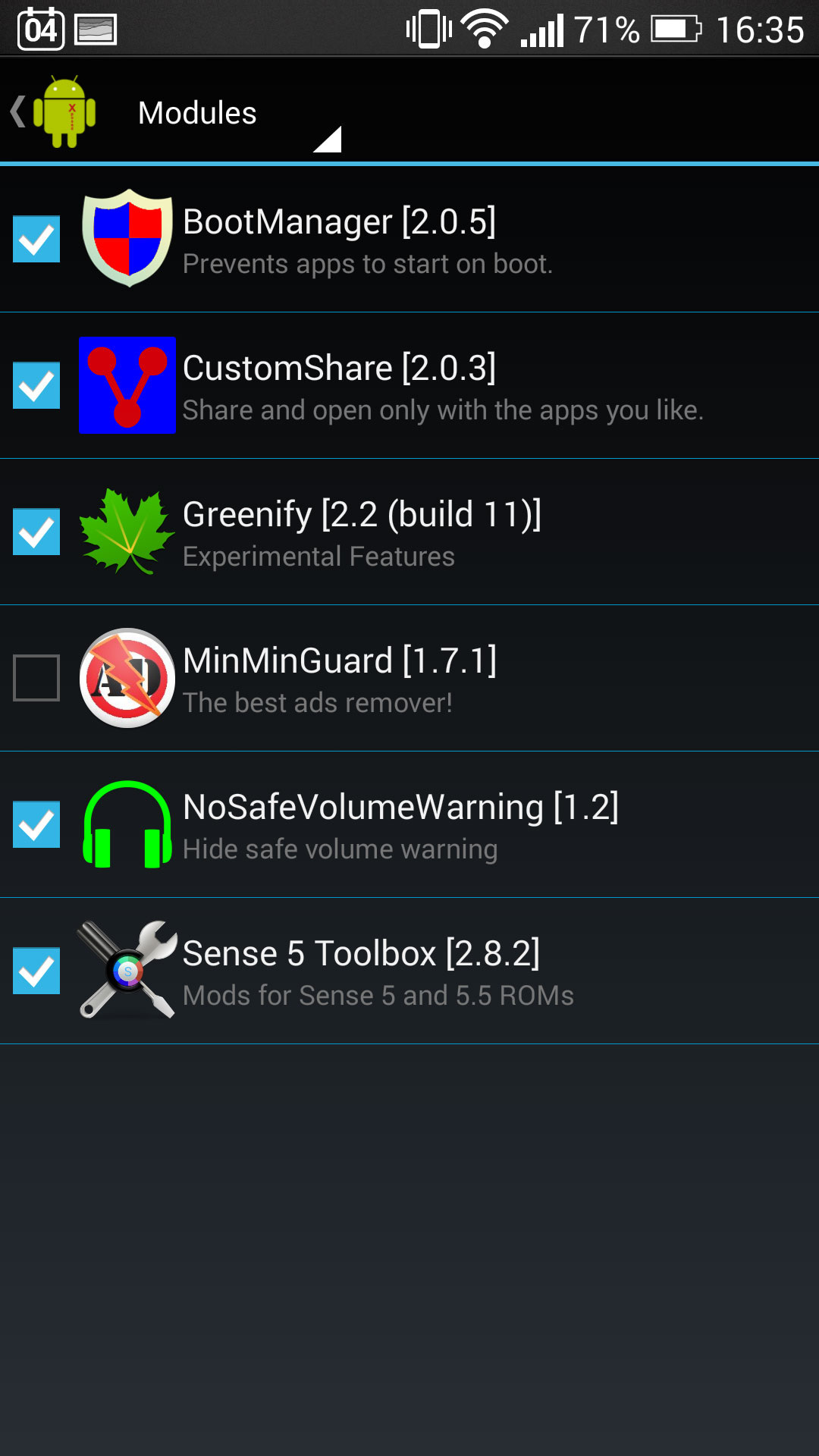Custom Share + Xposed Framework