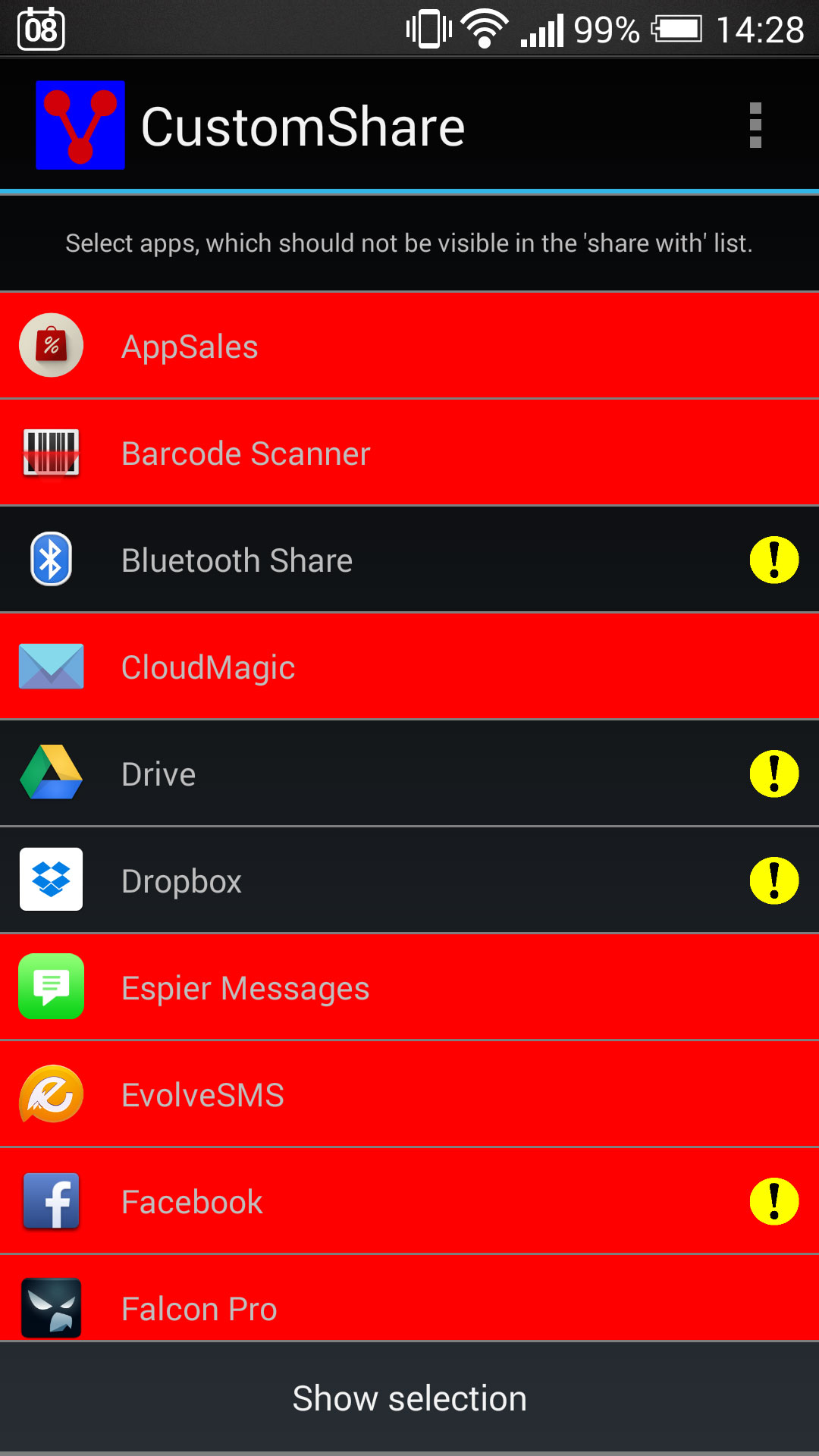 Custom Share + Xposed Framework