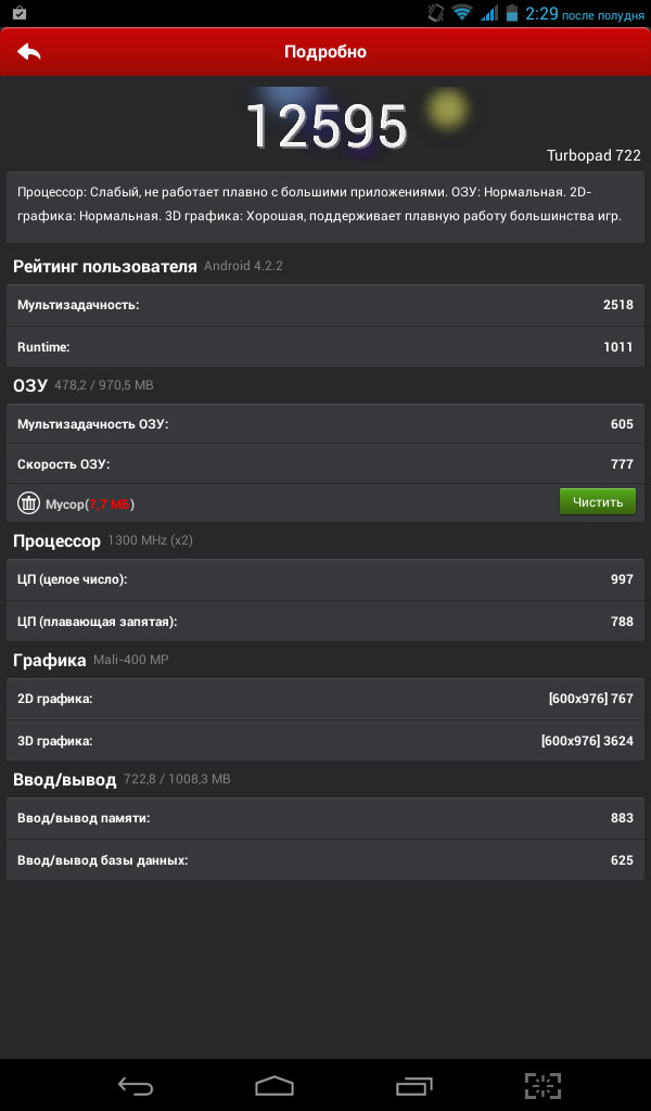 AnTuTu TurboPad 722