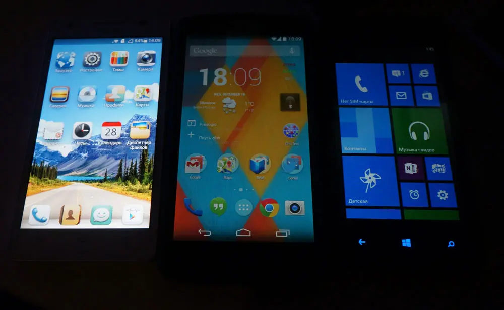Honor C3, Nexus 5, Ascend W2